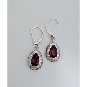 Avon Fancy Affair Teardrop Earrings Silver Tone Crystal Leverback 2013 Jewelry 2
